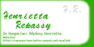 henrietta repassy business card