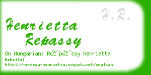 henrietta repassy business card